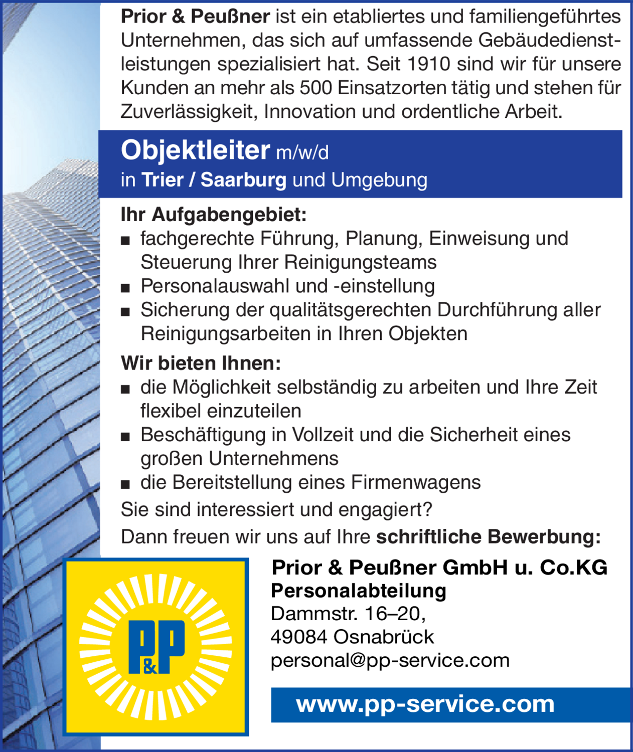 Objektleiter (m/w/d)