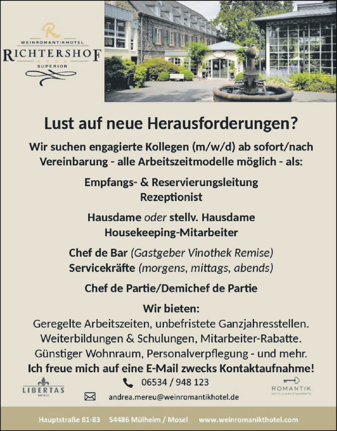 Housekeeping-Mitarbeiter (m/w/d)