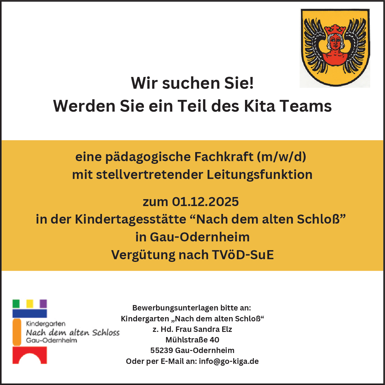 Pädagogische Fachkraft (m/w/d) mit stellvertretender Leitungsfunktion