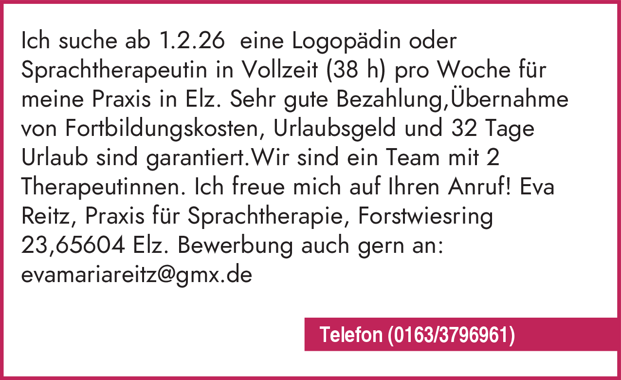 Sprachtherapeut (m/w/d)