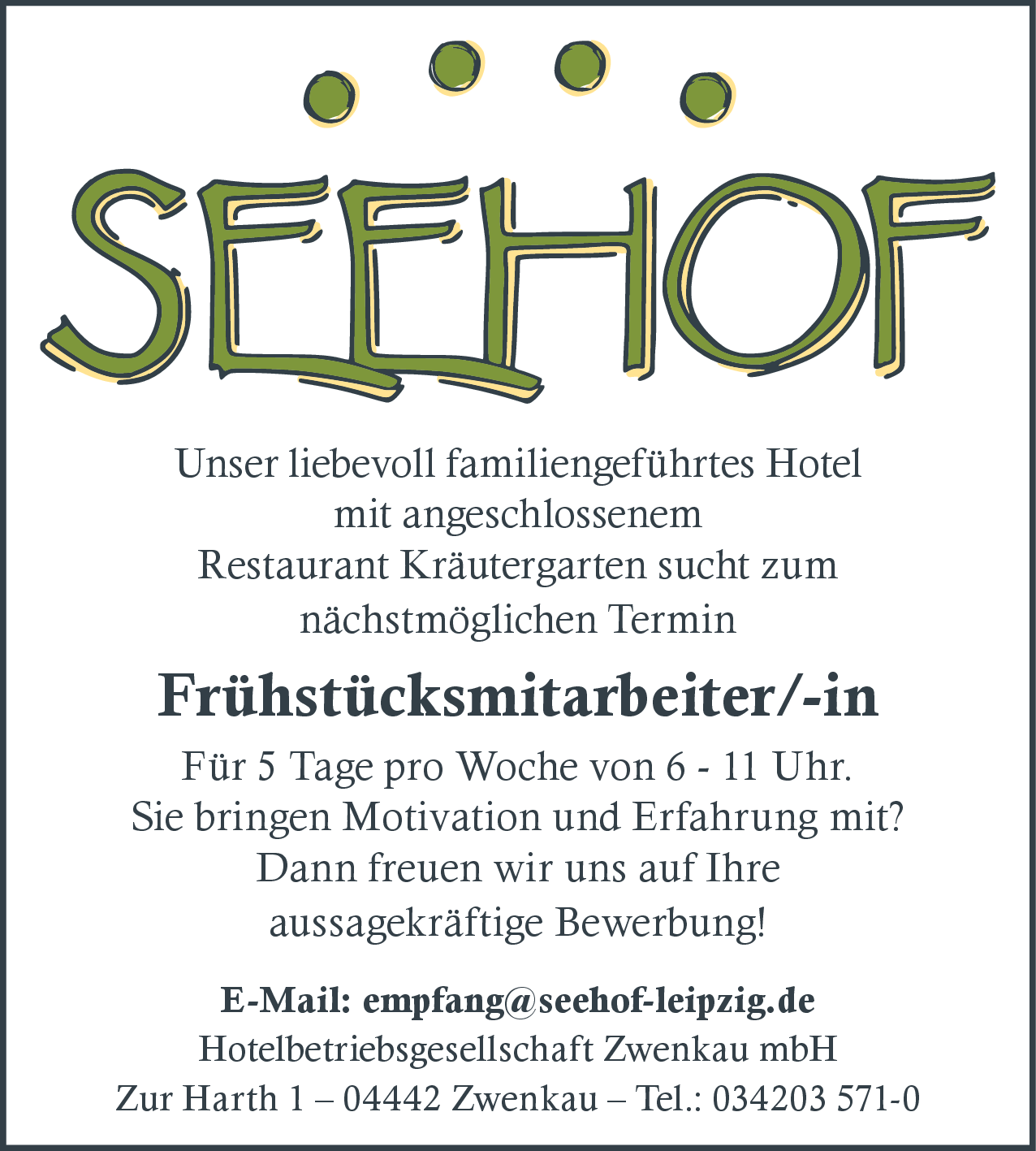 Frühstücksmitarbeiter/-in
