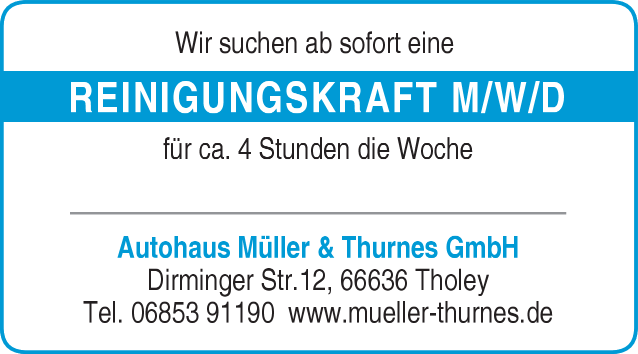 Reinigungskraft (m/w/d)