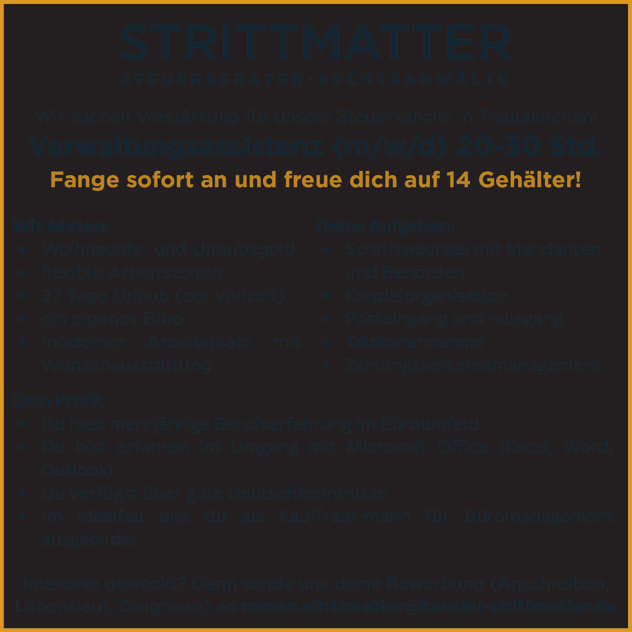 Verwaltungsassistenz (m/w/d)