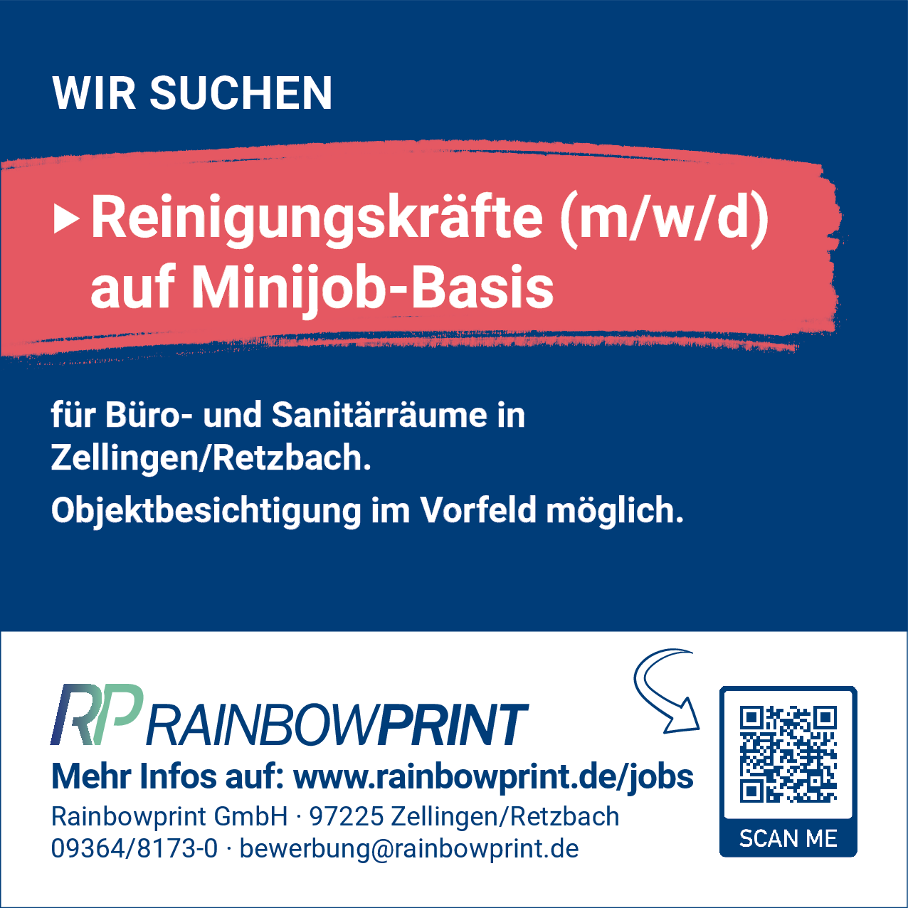 Reinigungskräfte (m/w/d) auf Minijob-Basis
