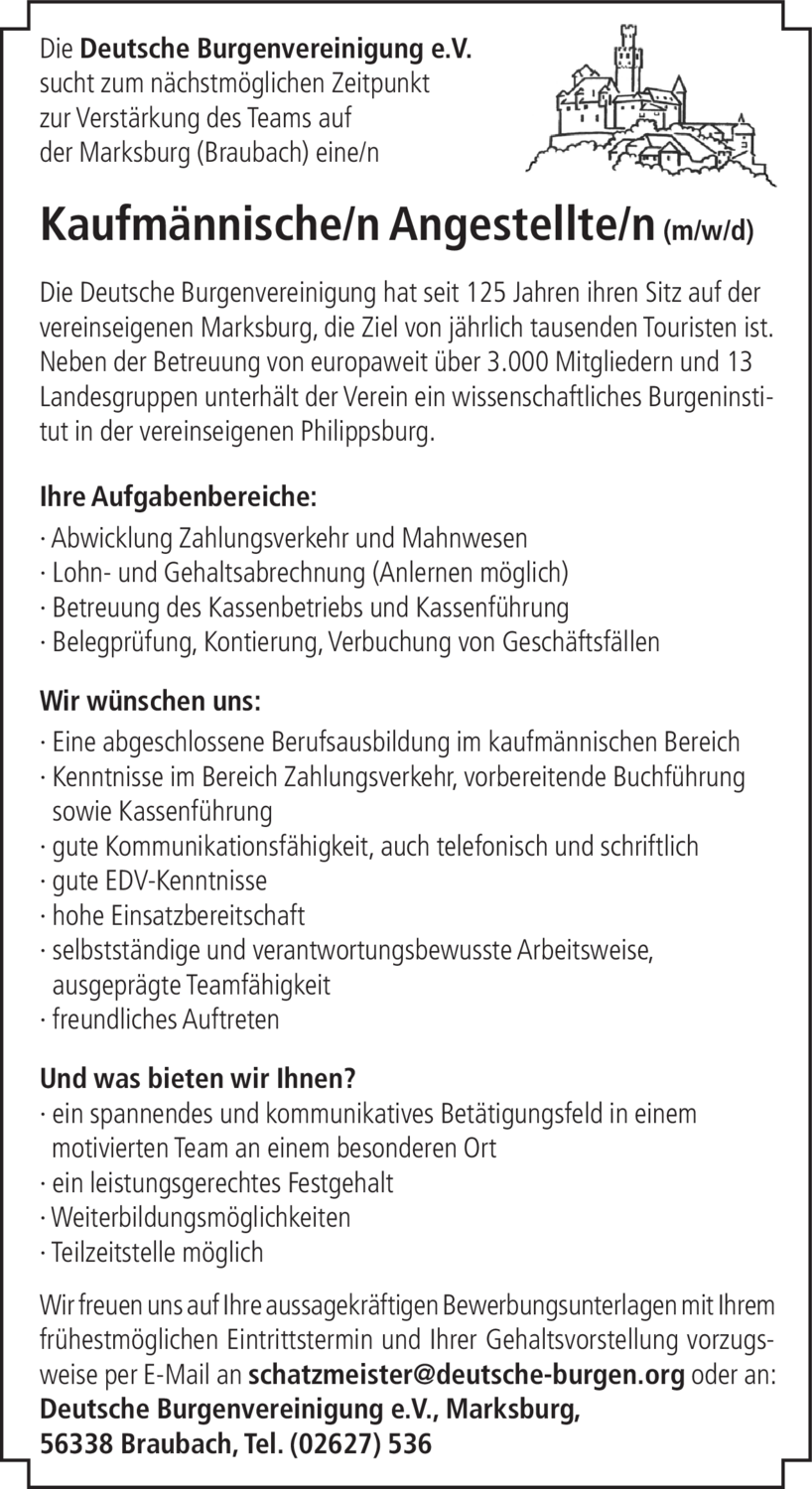Kaufmännische/n Angestellte/n (m/w/d)