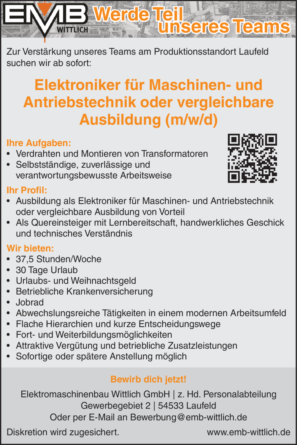 Elektroniker für Maschinen- und Antriebstechnik (m/w/d)