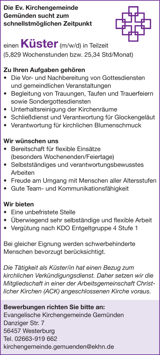 Küster (m/w/d)