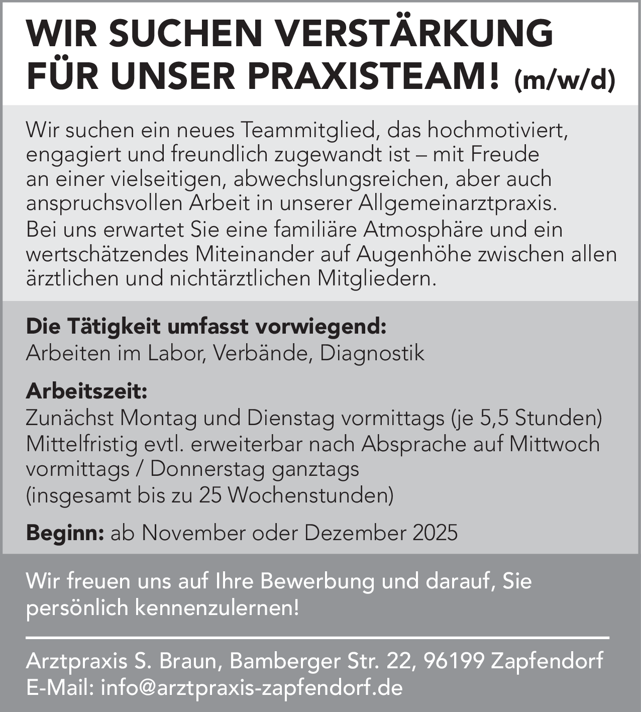 Medizinischer Fachangestellter (m/w/d)
