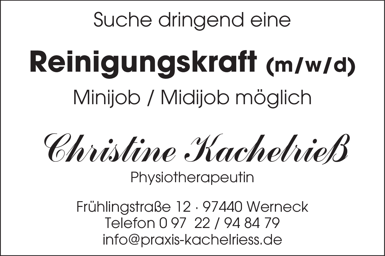 Reinigungskraft (m/w/d)