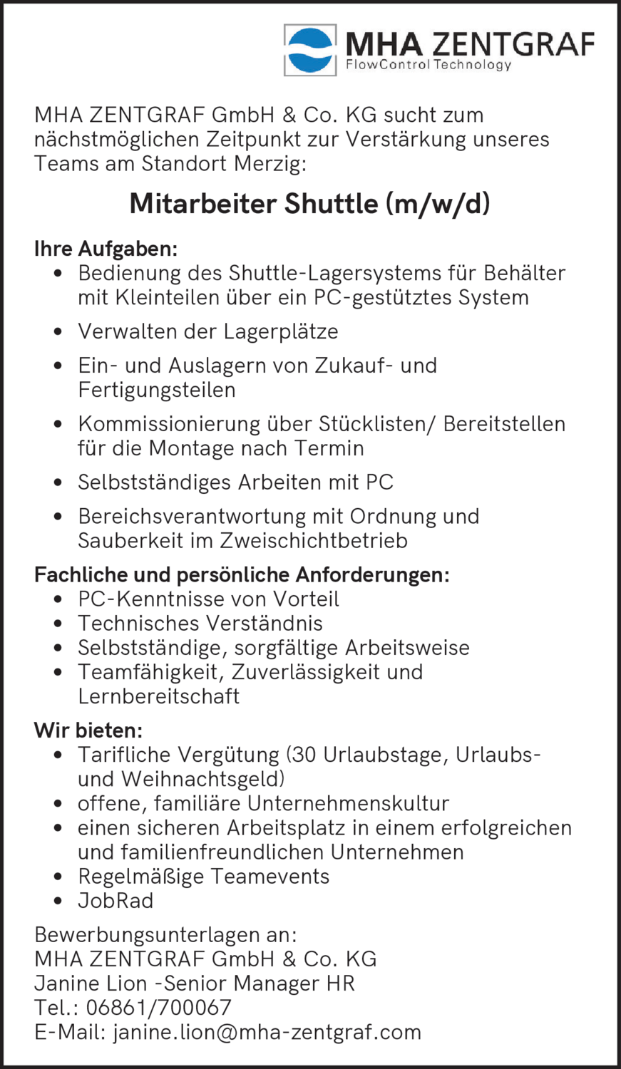 Mitarbeiter Shuttle (m/w/d)