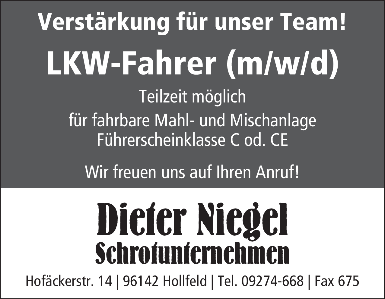 Lkw-Fahrer (m/w/d)