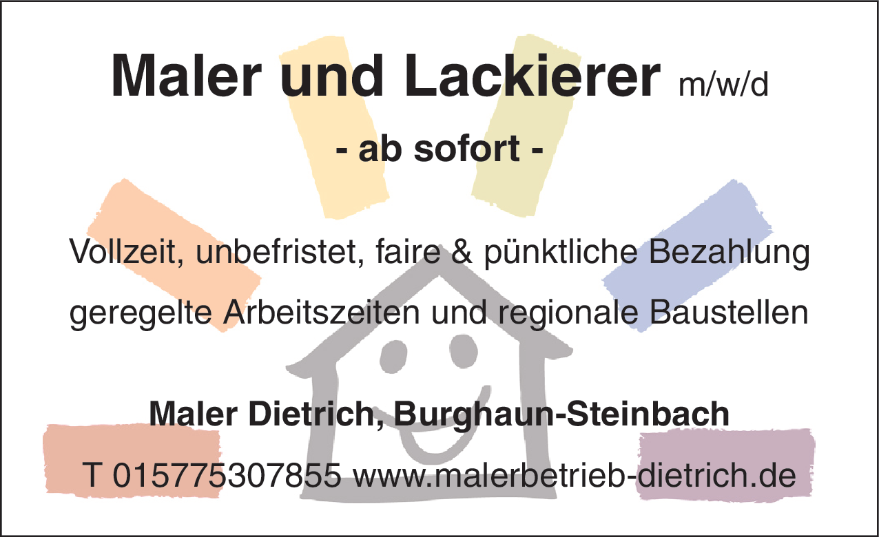 Maler und Lackierer (m/w/d)