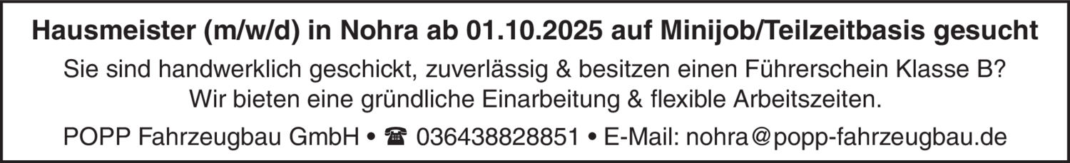 Hausmeister (m/w/d)