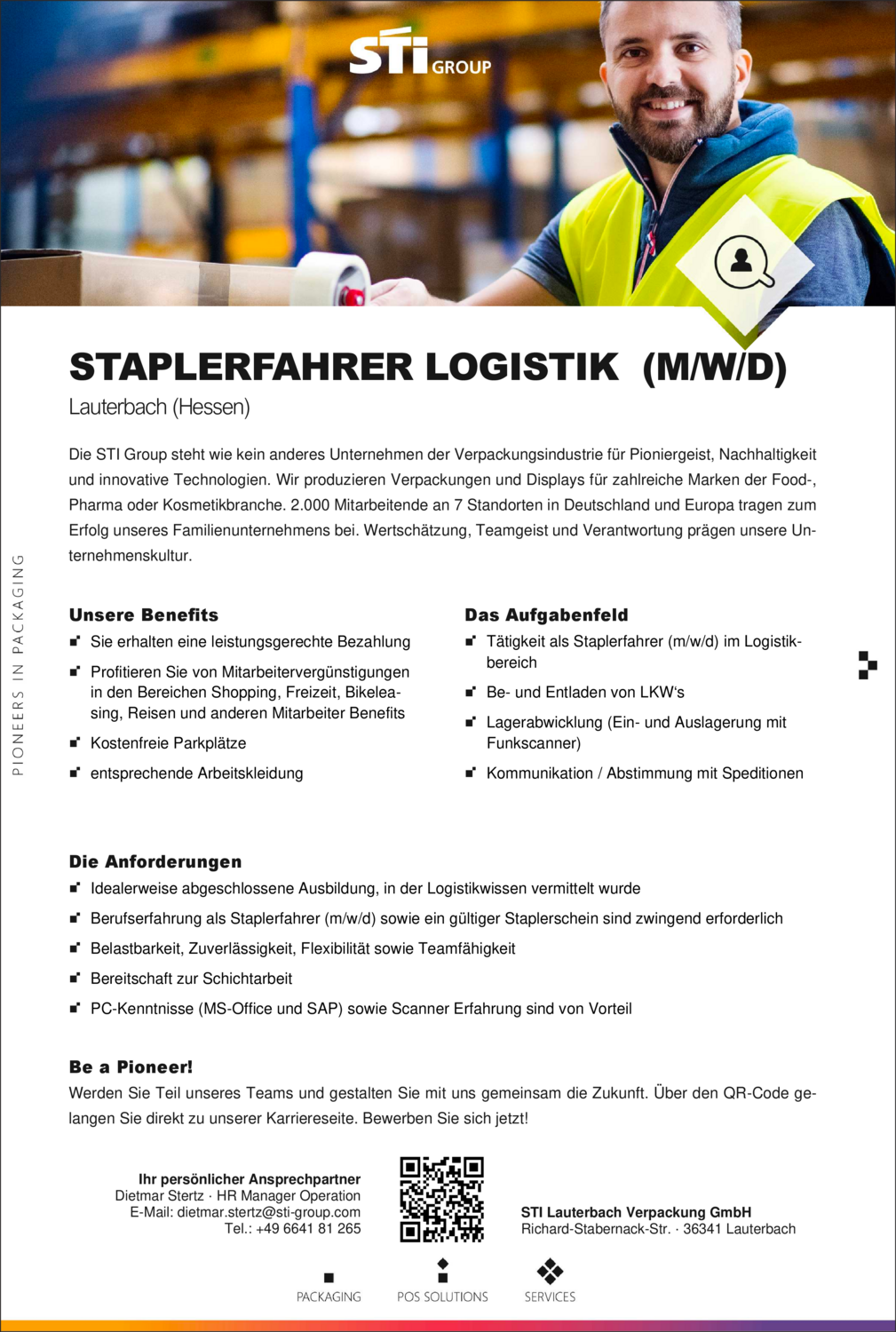 Staplerfahrer Logistik (m/w/d)