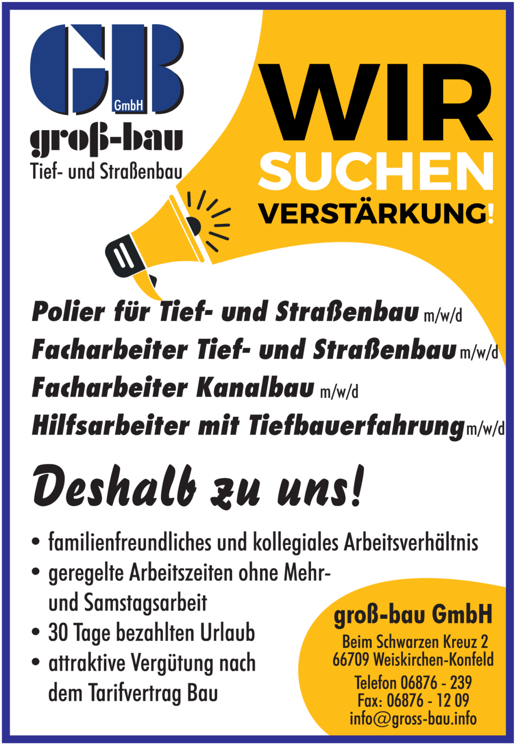 Facharbeiter Kanalbau (m/w/d)