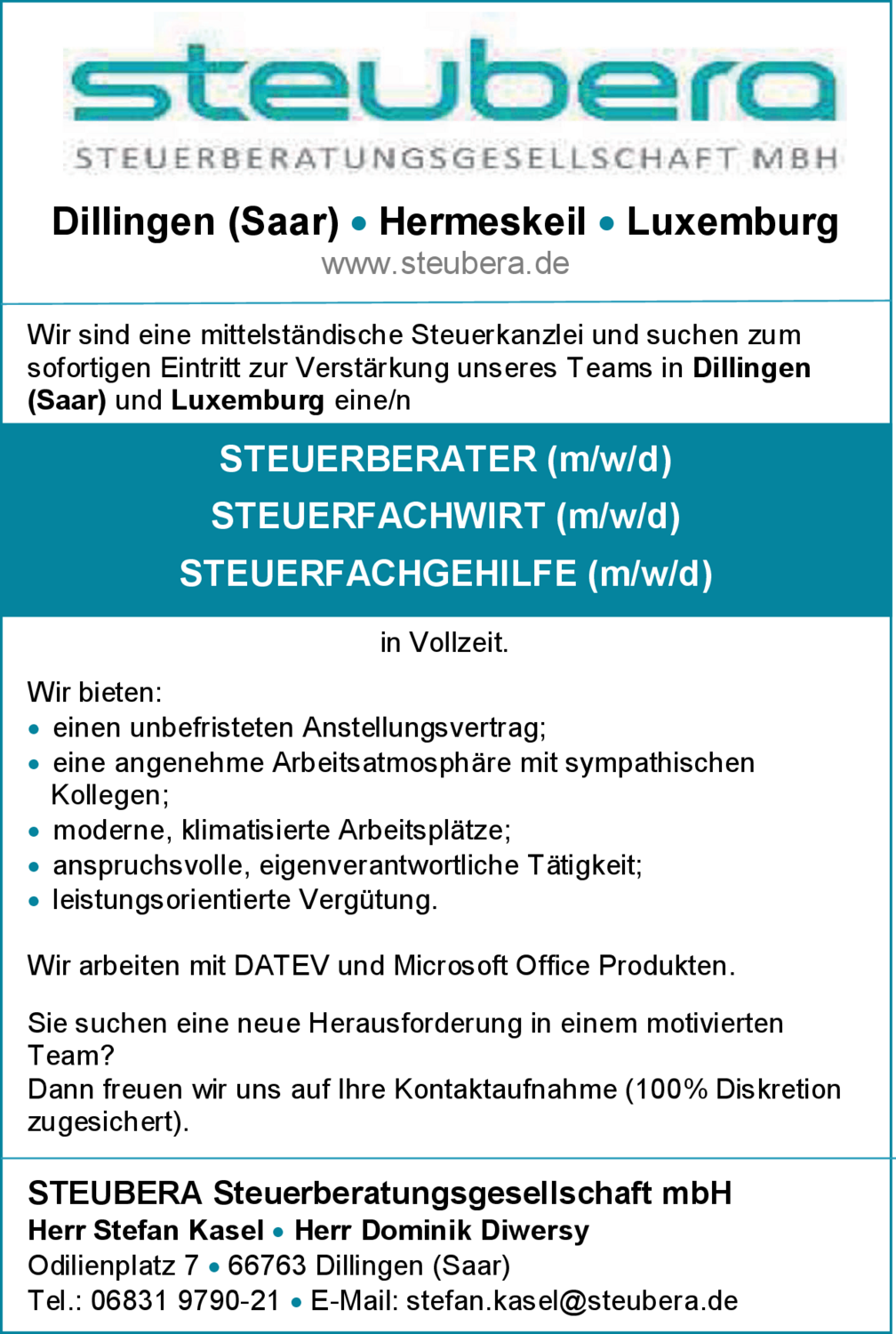 Steuerberater (m/w/d)