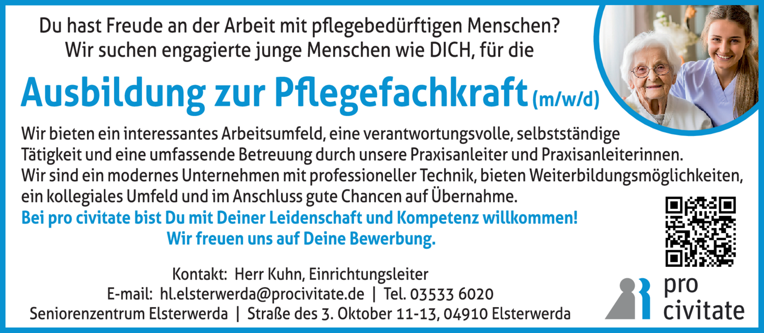 Ausbildung zur Pflegefachkraft (m/w/d)