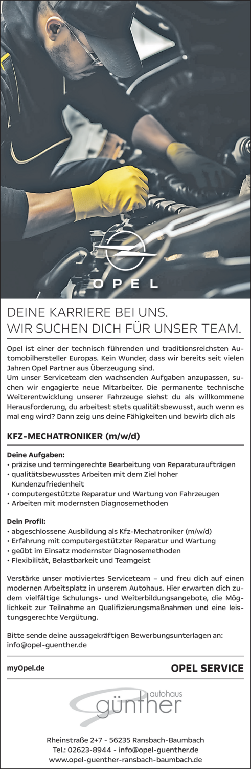 Kfz-Mechatroniker (m/w/d)