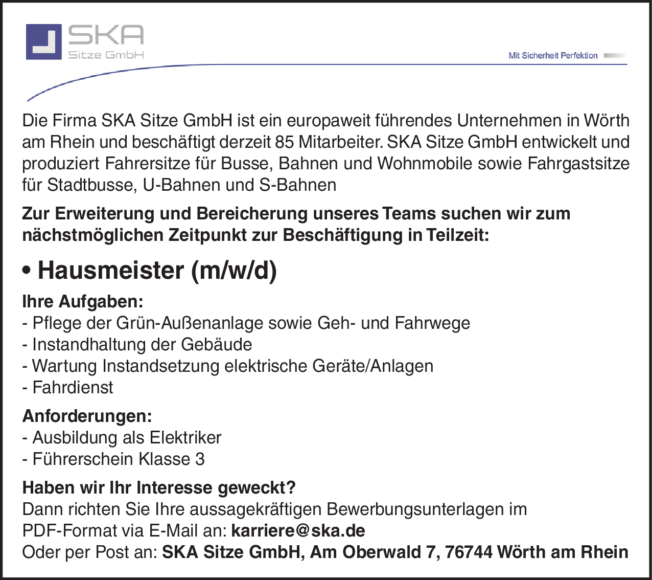 Hausmeister (m/w/d)