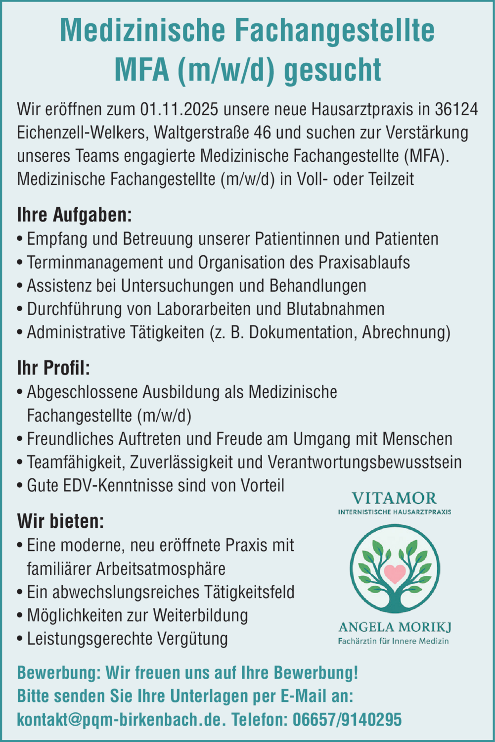 Medizinische Fachangestellte (m/w/d)