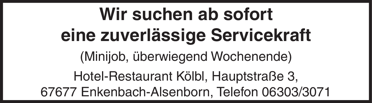 Servicekraft (m/w/d)