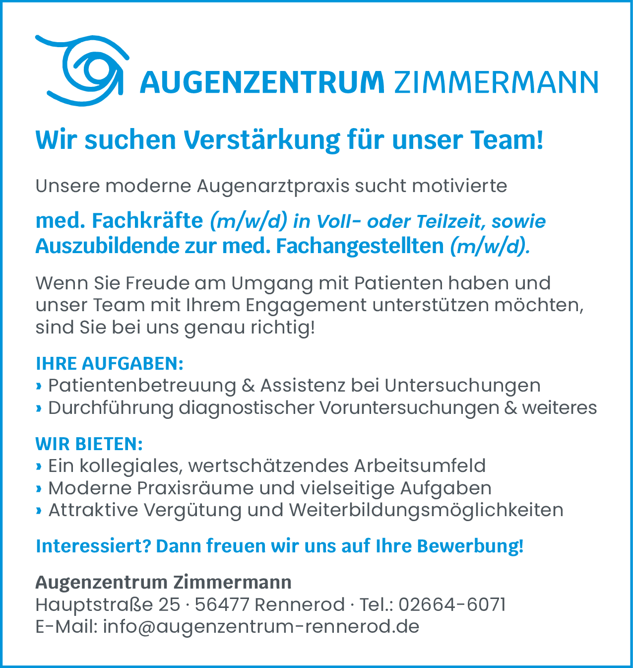 Auszubildende zur Medizinischen Fachangestellten (m/w/d)
