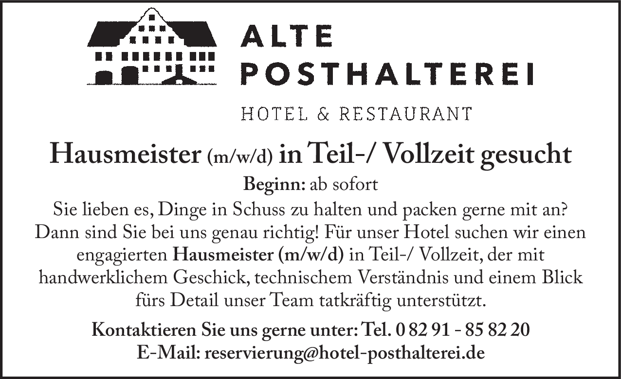 Hausmeister (m/w/d)