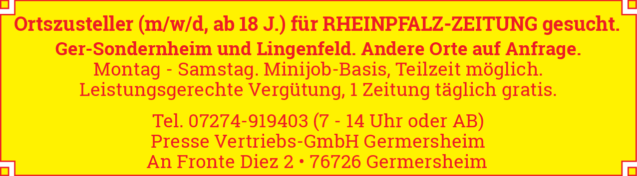 Ortszusteller (m/w/d)