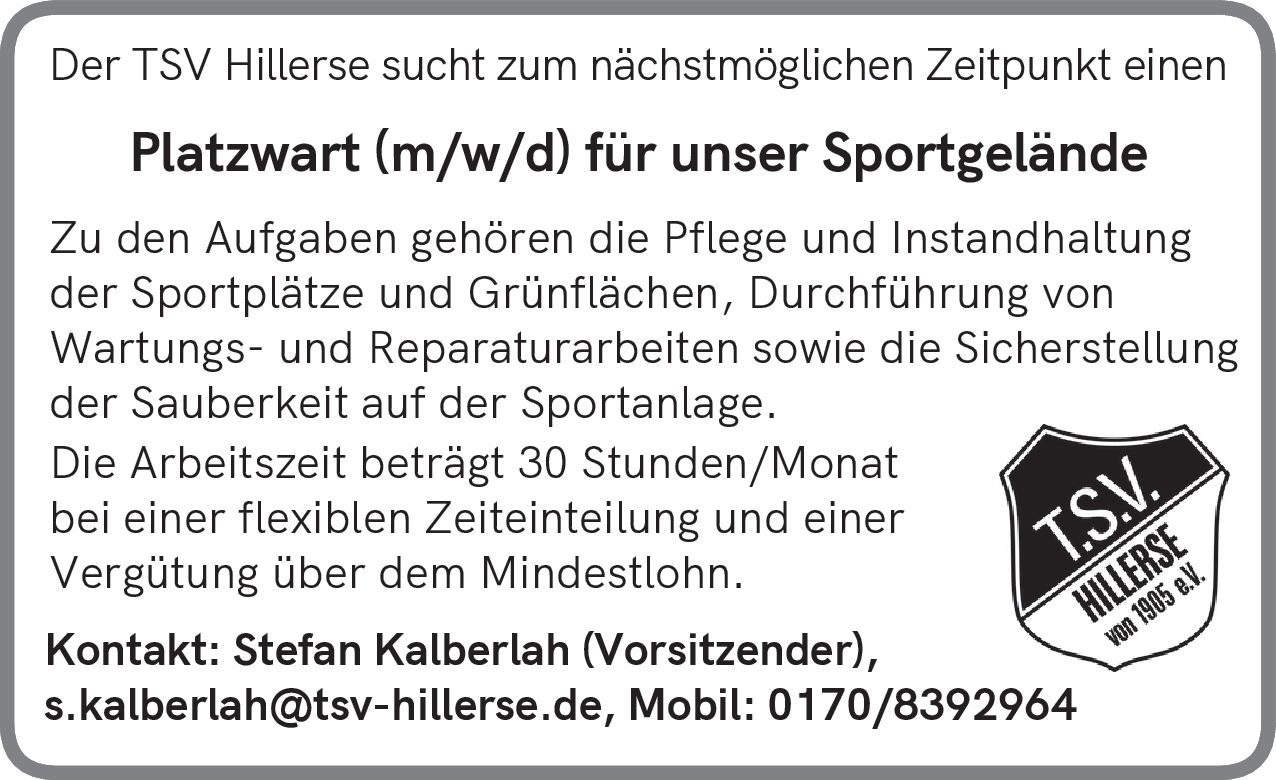 Platzwart (m/w/d)