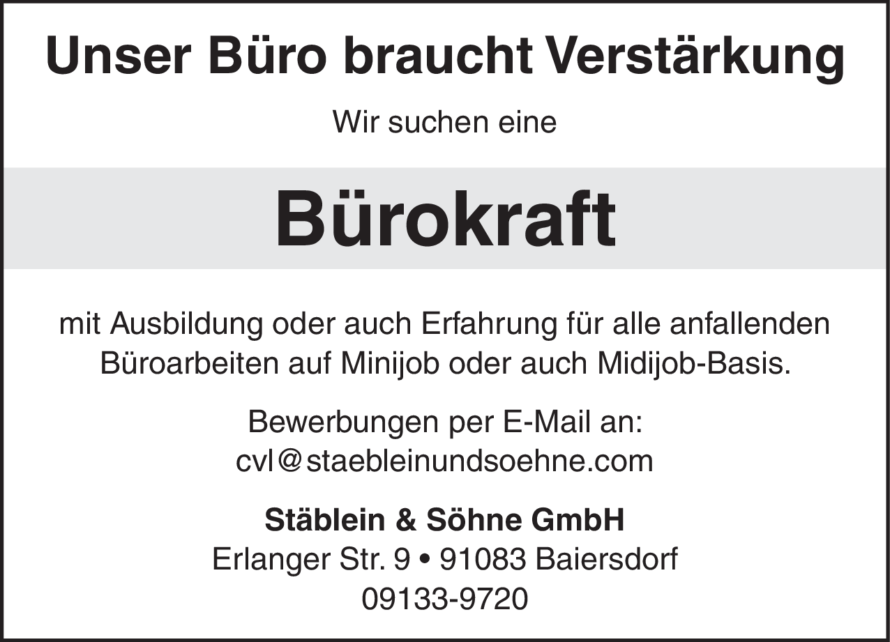 Bürokraft (m/w/d)
