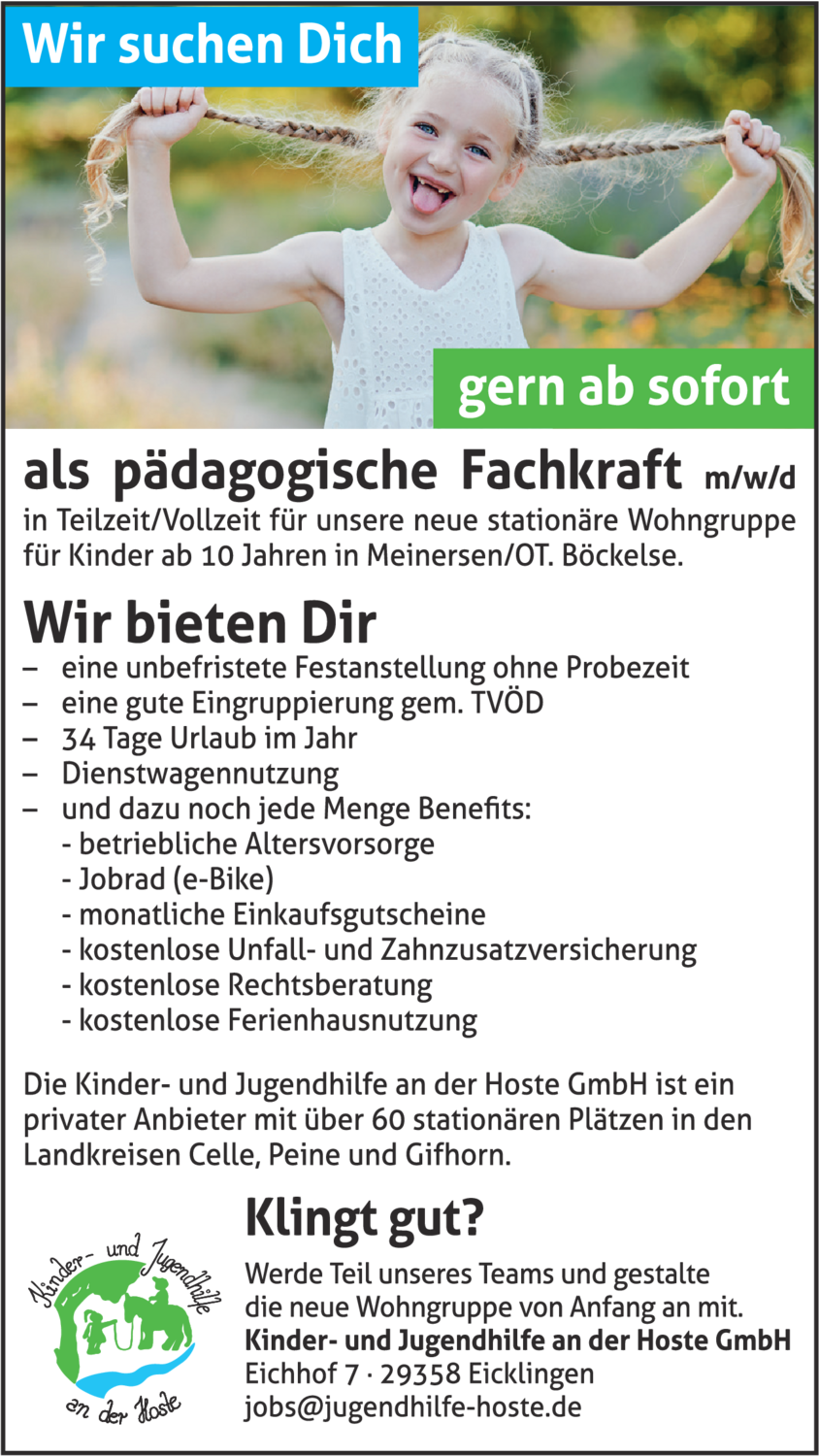 Pädagogische Fachkraft (m/w/d)