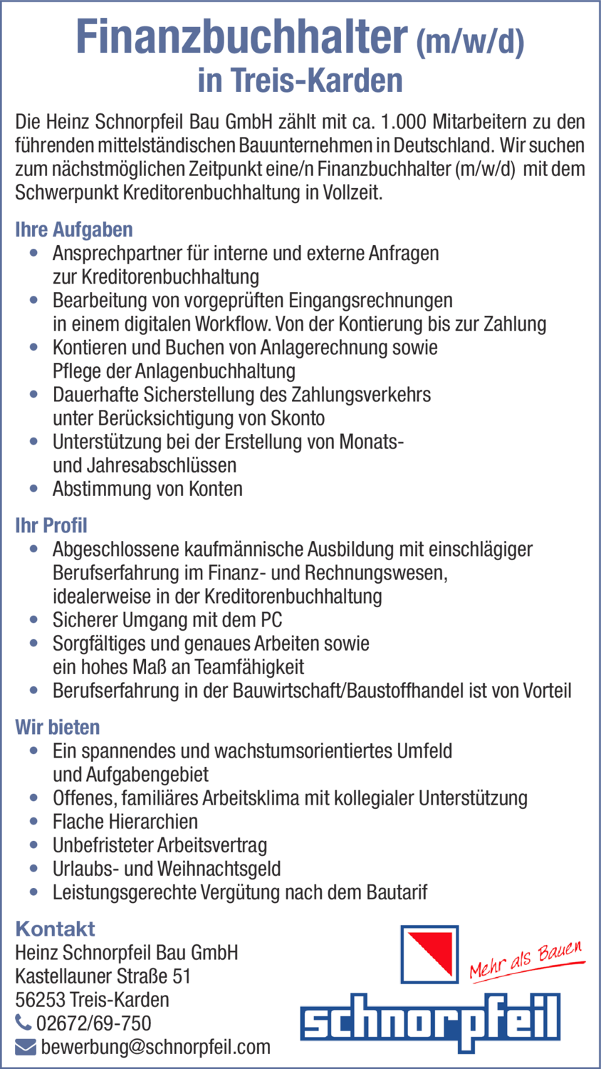 Finanzbuchhalter (m/w/d)
