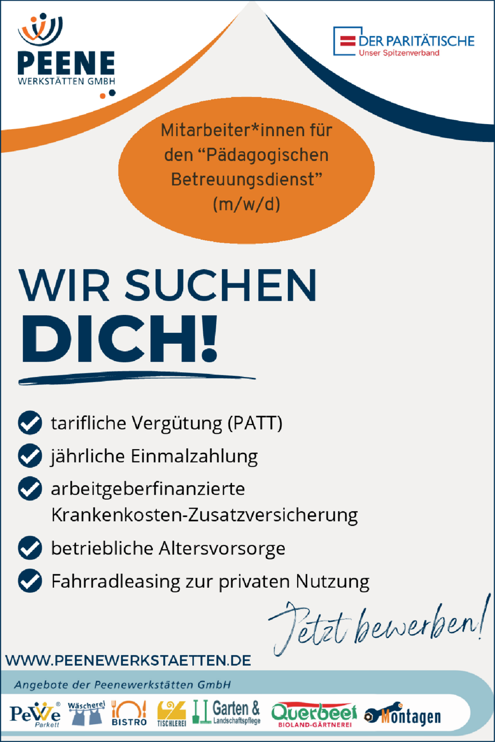 Mitarbeiter*innen für den Pädagogischen Betreuungsdienst (m/w/d)