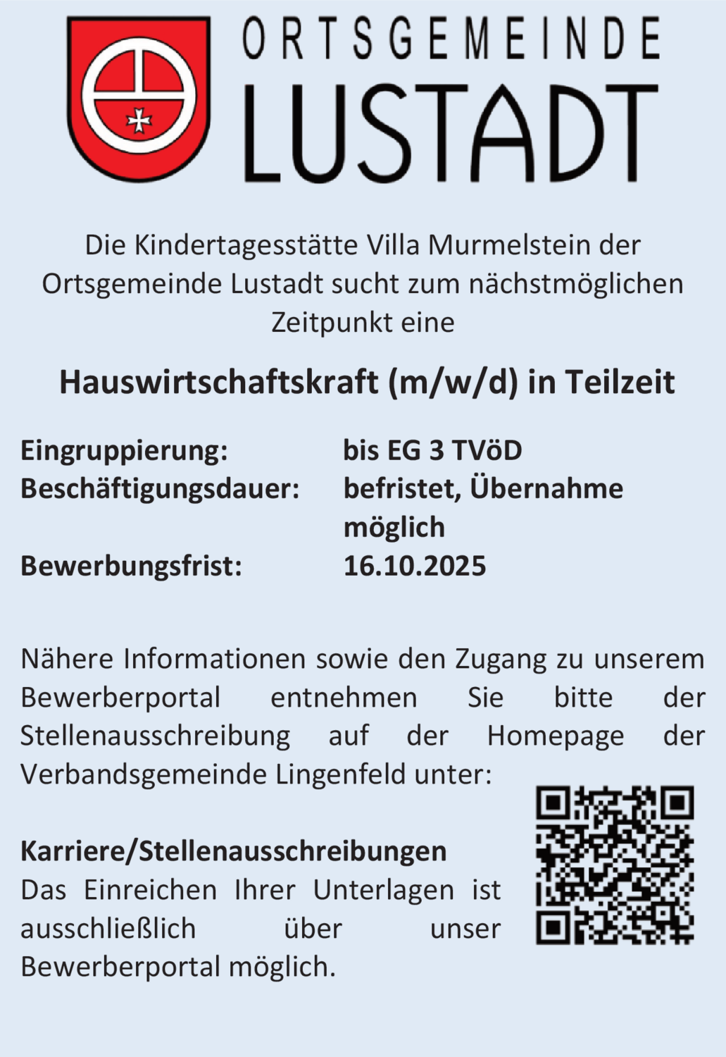 Hauswirtschaftskraft (m/w/d) in Teilzeit