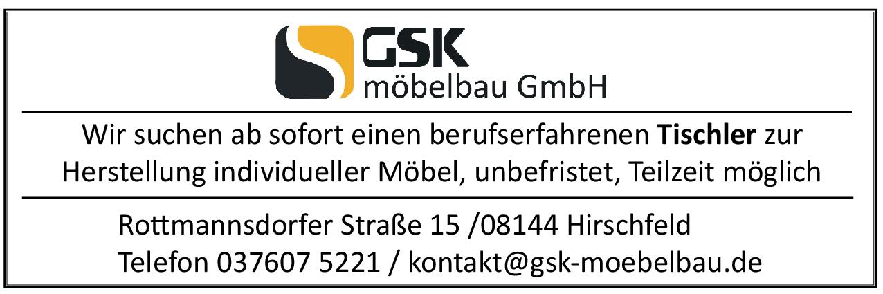 Tischler (m/w/d)