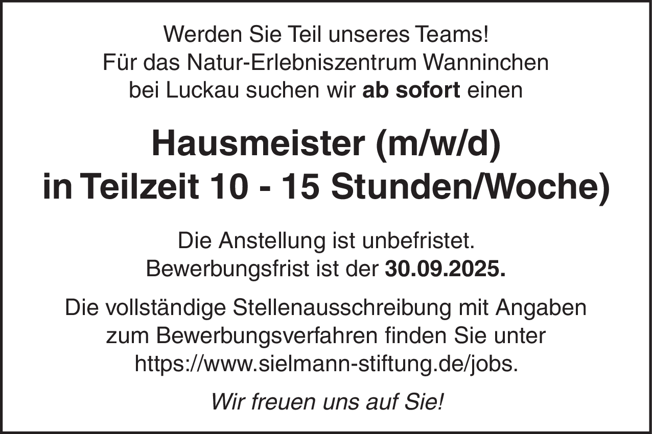 Hausmeister (m/w/d)