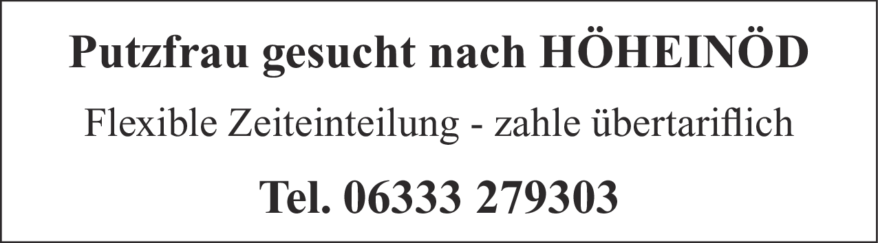 Putzfrau (m/w/d)