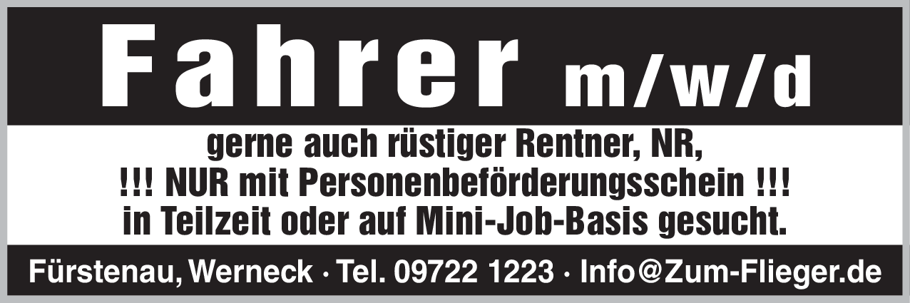 Fahrer (m/w/d)