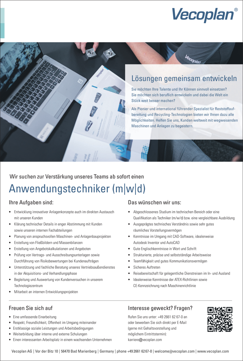 Anwendungstechniker (m/w/d)