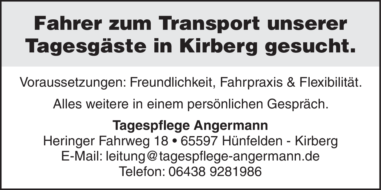 Fahrer (m/w/d)