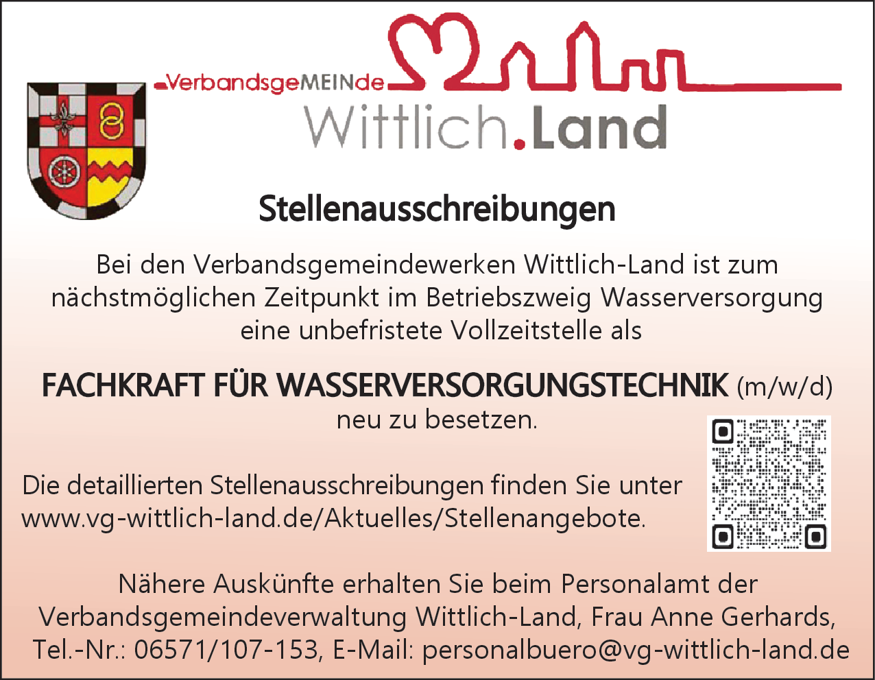 Fachkraft für Wasserversorgungstechnik (m/w/d)