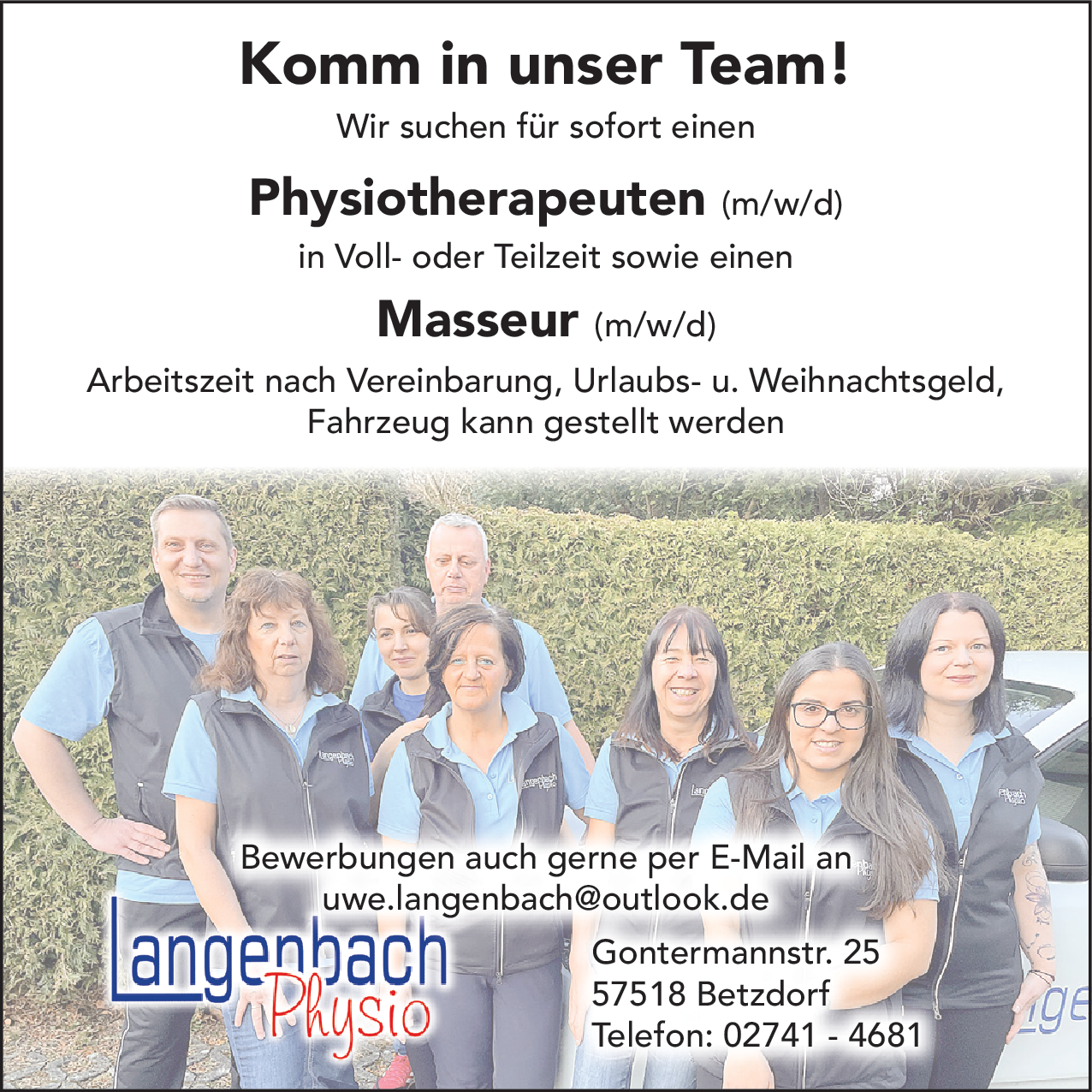 Physiotherapeut (m/w/d)