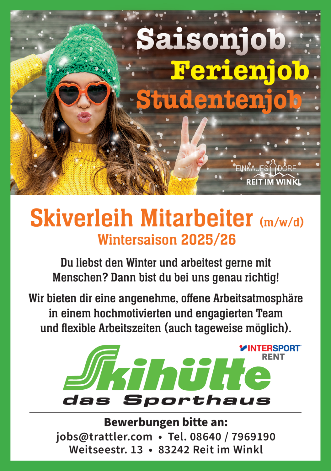 Skiverleih Mitarbeiter (m/w/d)