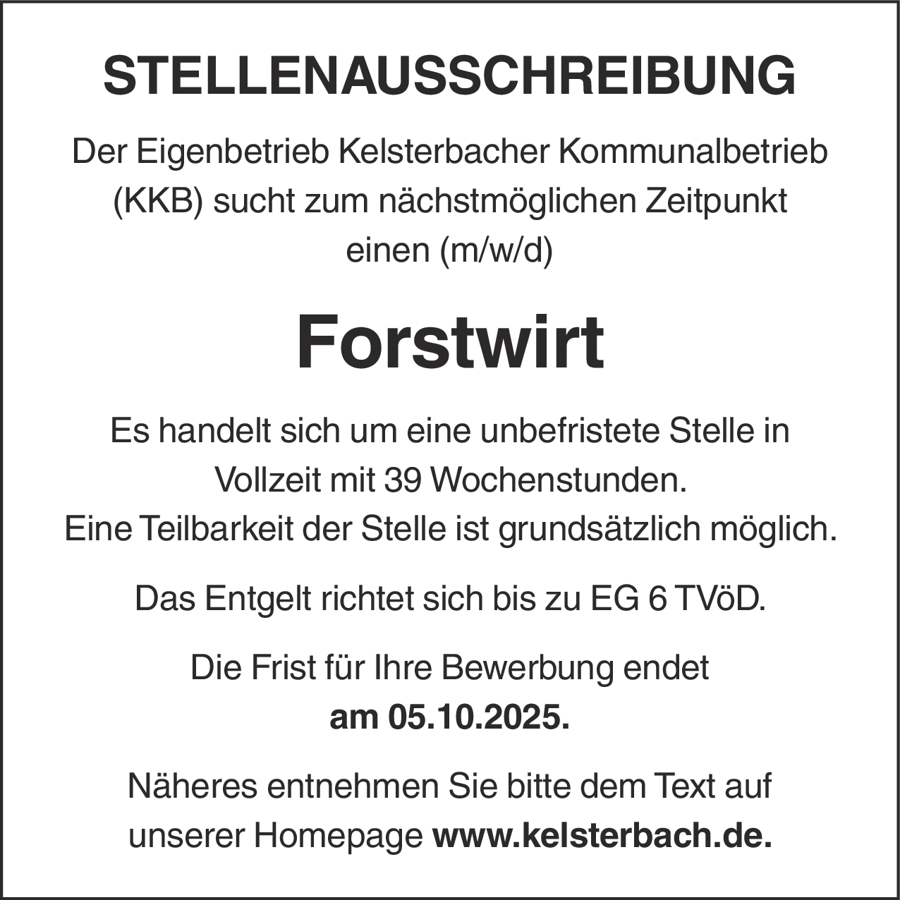 Forstwirt (m/w/d)