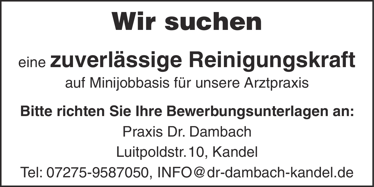 Reinigungskraft (m/w/d)