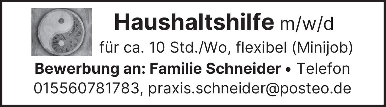 Haushaltshilfe (m/w/d)