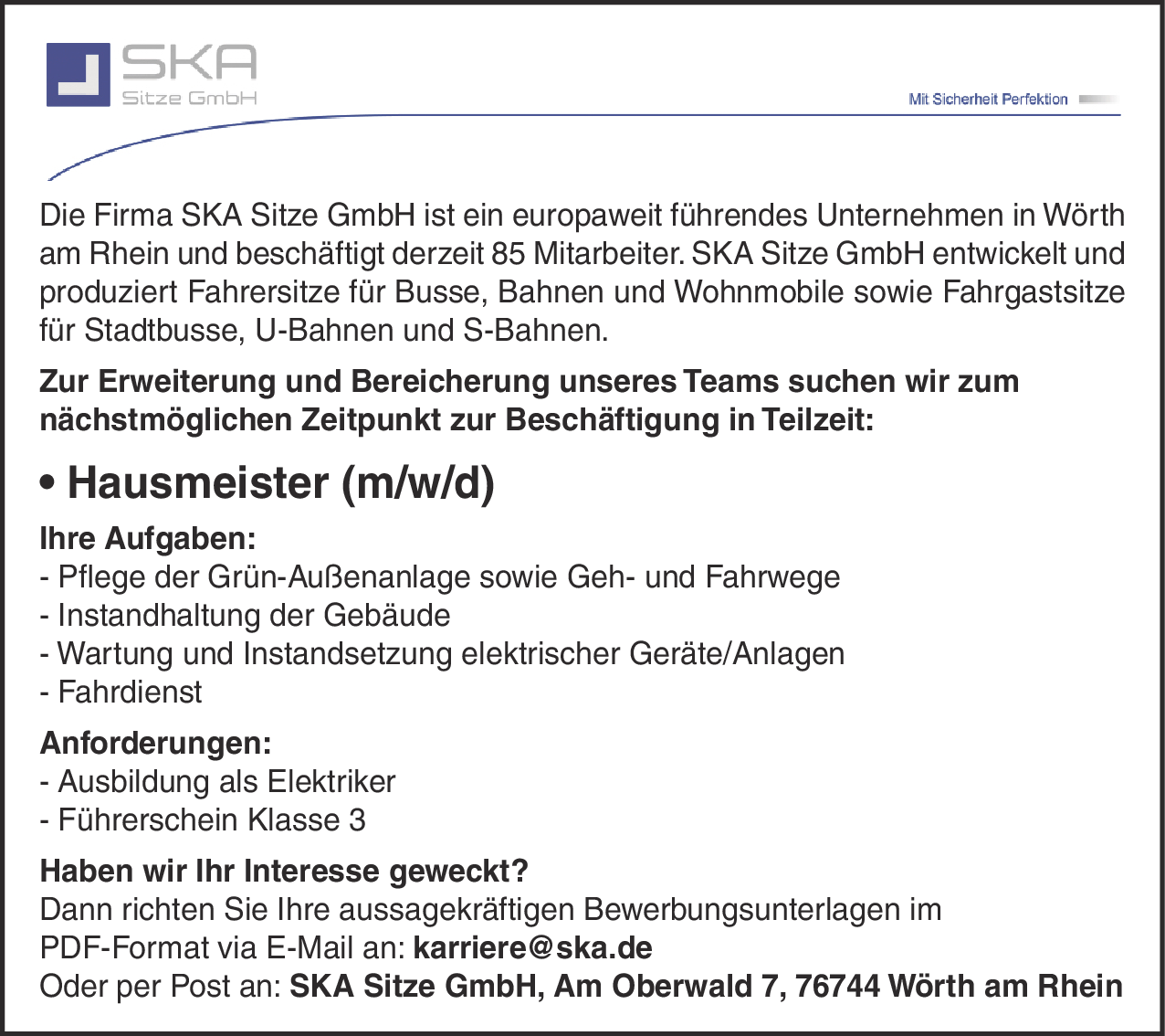 Hausmeister (m/w/d)