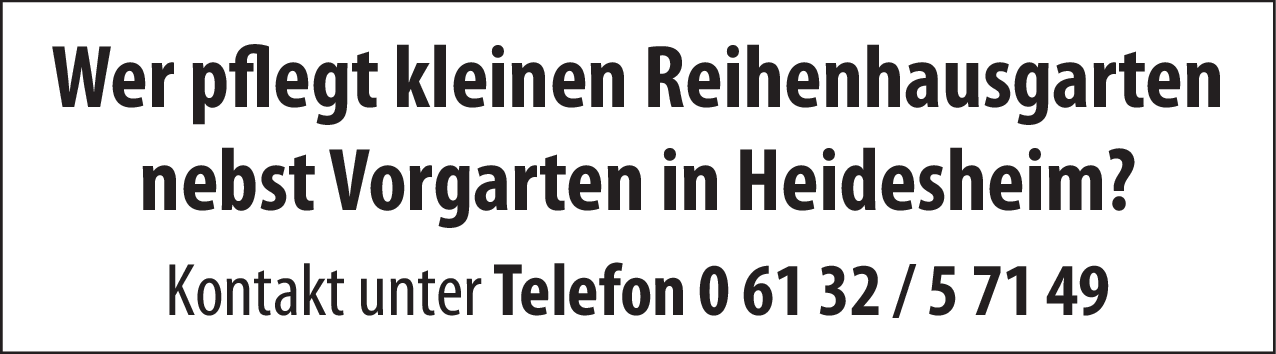 Gartenpfleger (m/w/d)