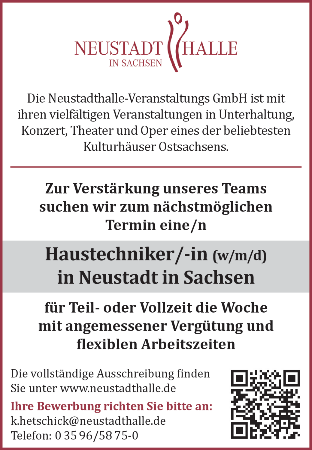 Haustechniker/-in (w/m/d)