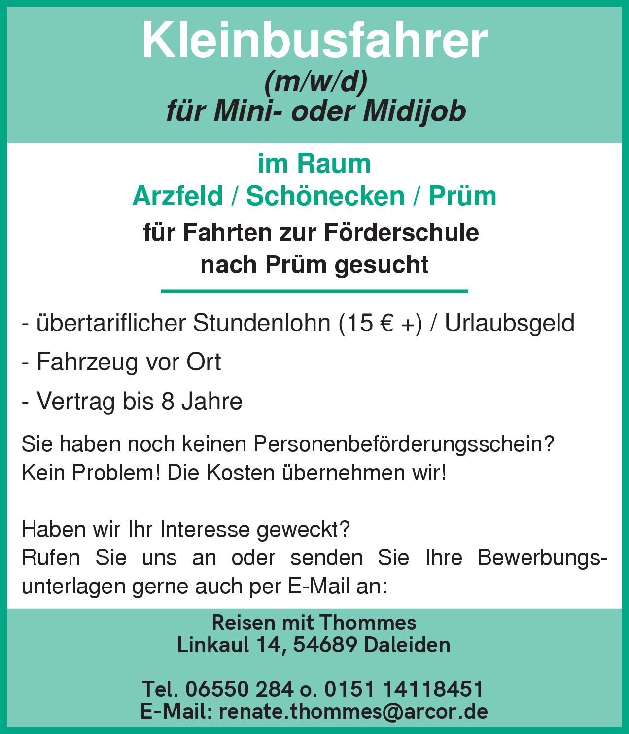 Kleinbusfahrer (m/w/d)